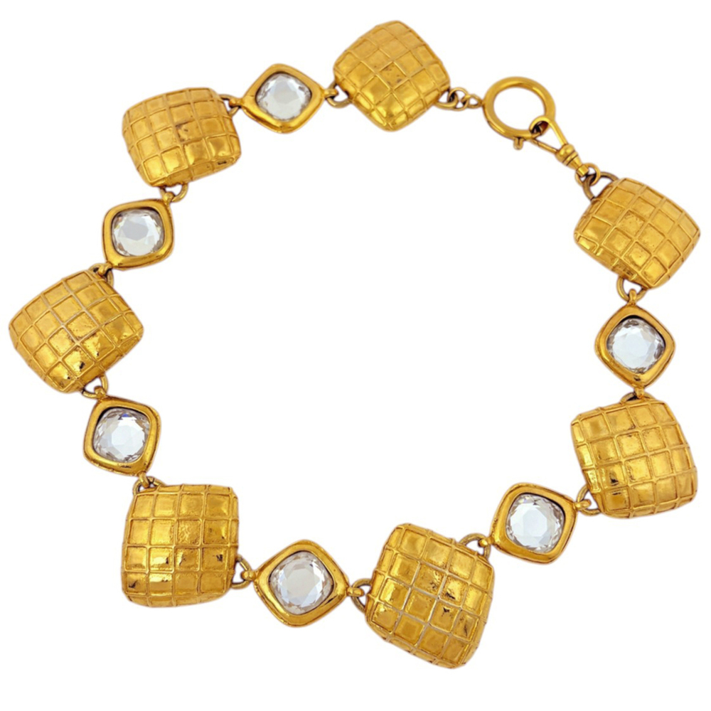 Chanel Matelassé GP Gold Necklace for Women
